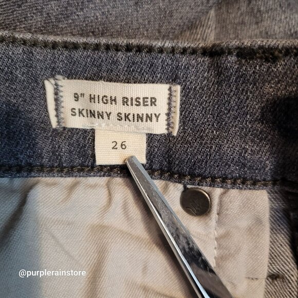 Madewell Jeans Size 26 High Riser 9" Skinny Skinny Shaw Wash Stretch Denim - Picture 4 of 10